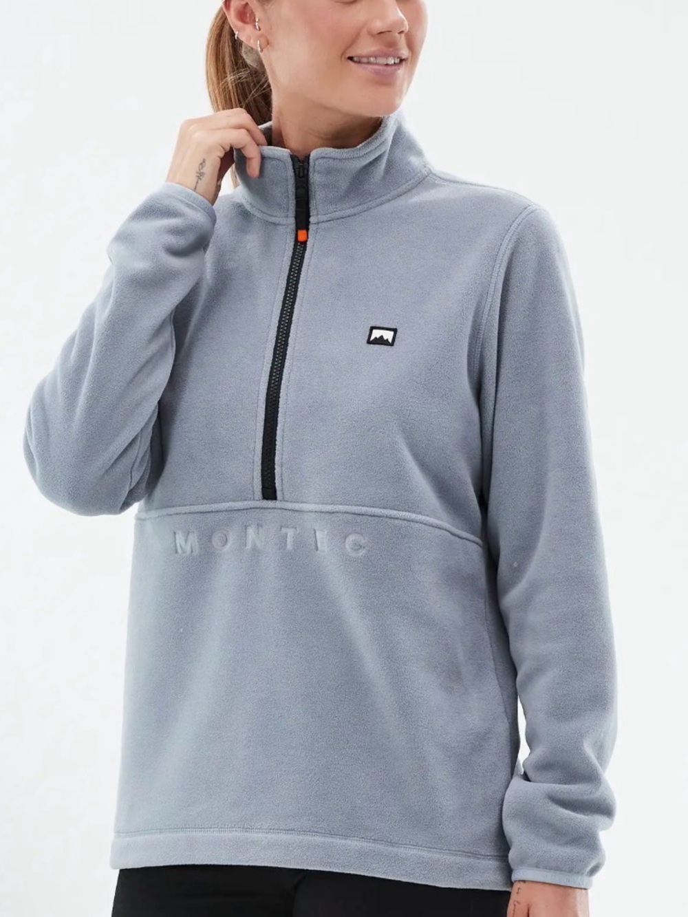 MONTEC Light Blue Half-Zip Fleece Pullover Men's Size Small Cozy Outdoor